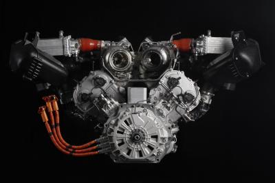 Raggiungerà 10.000 giri il V8 biturbo ibrido dell'erede della Lamborghini Huracán